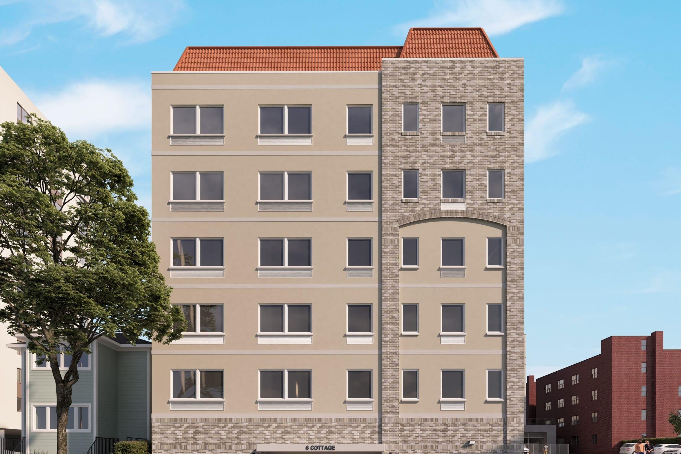 Rendering of the 6 Cottage facade