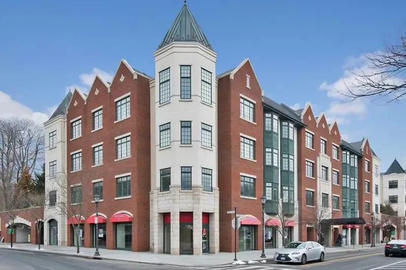 Christie Place corner building with ground-floor retail