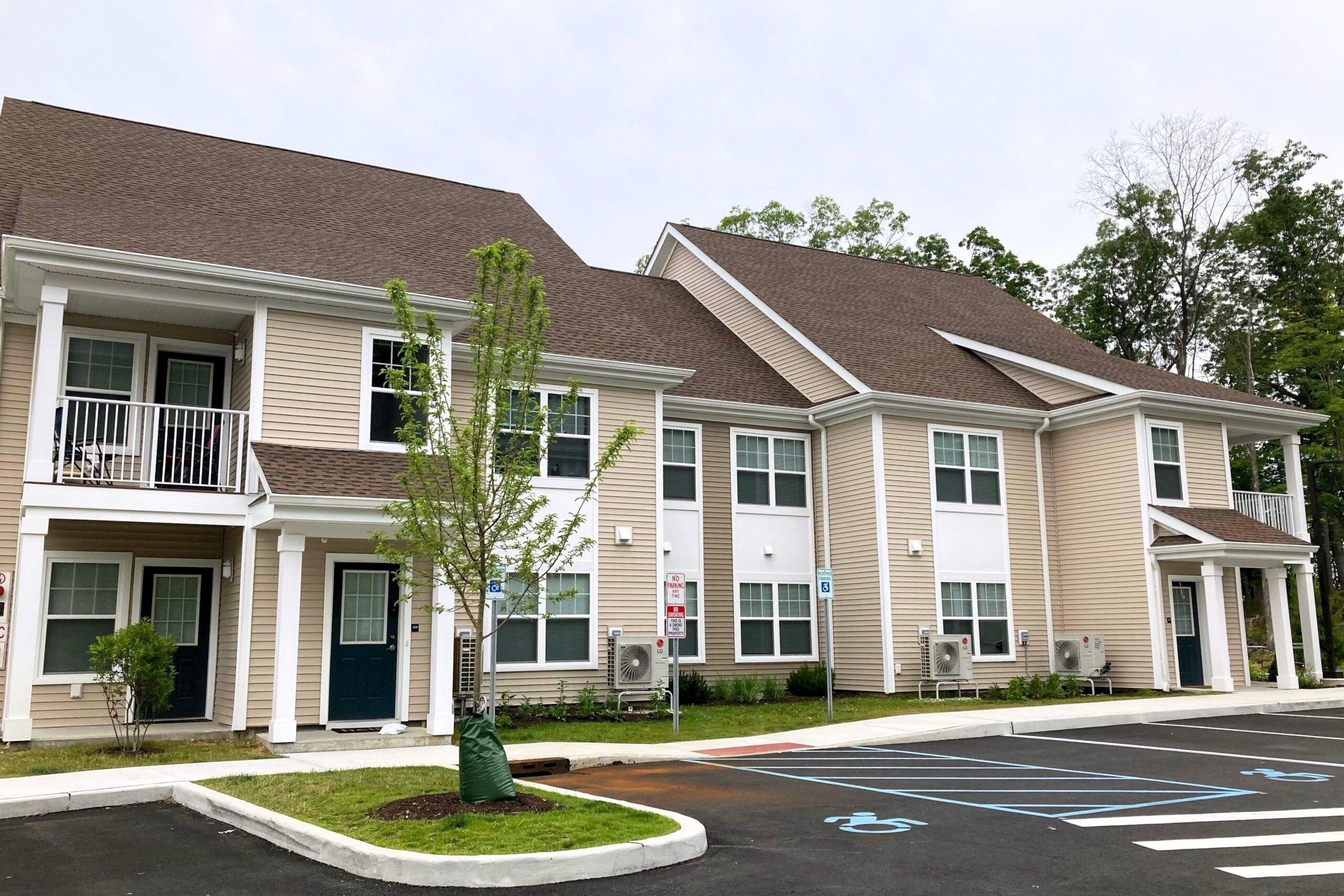 Front elevation of a Lewisboro Commons apartment building